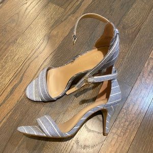 Denim Striped Heels Size 7